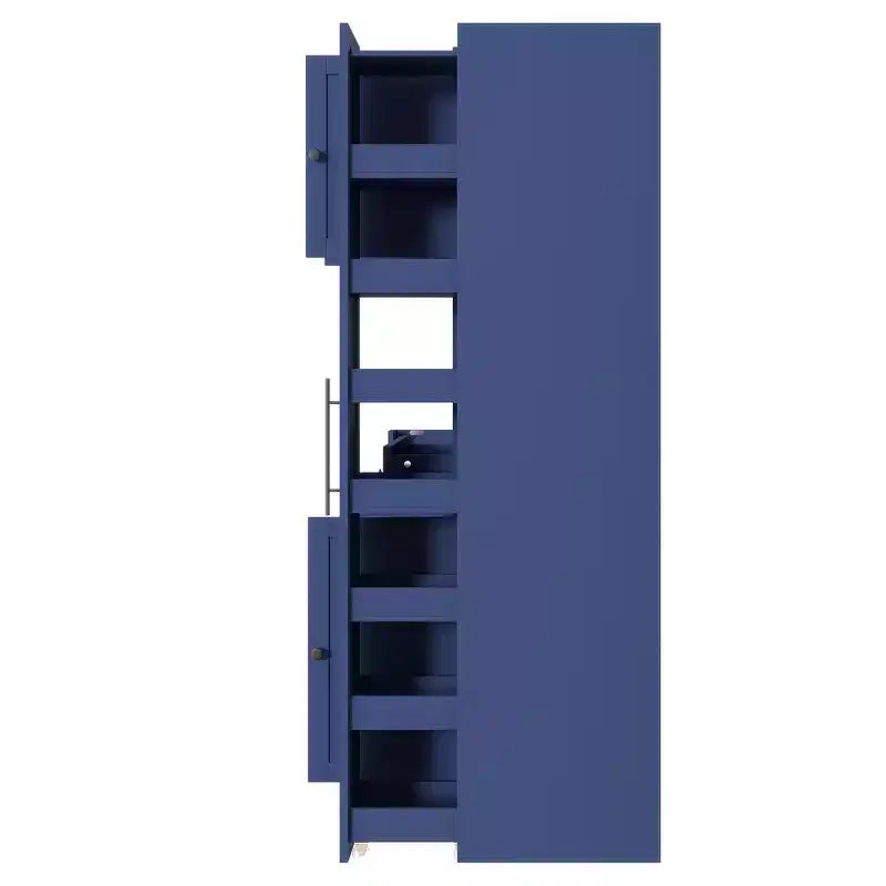 Credenza con piattaia, armadietto estraibile e cassetto