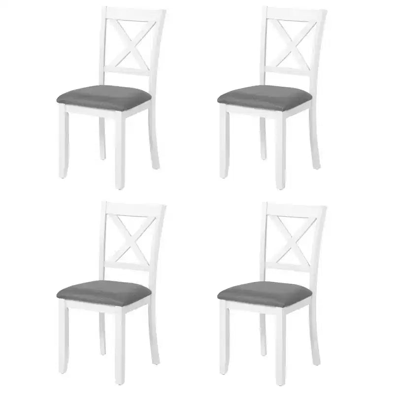 Set di 4 sedie da pranzo in legno, seduta imbottita, per sala da pranzo, soggiorno, cucina, bicolore nero e beige