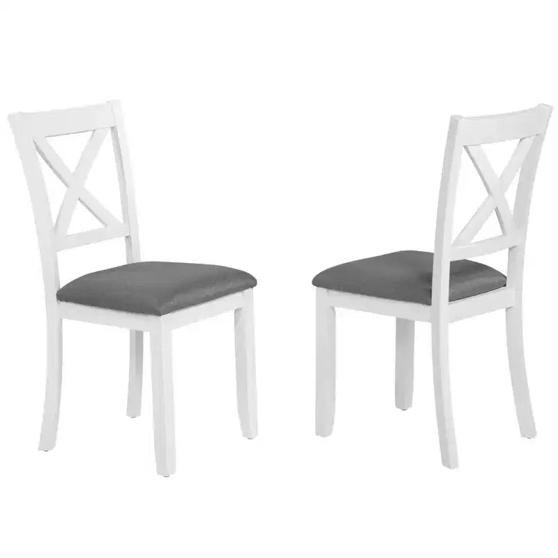 Set di 4 sedie da pranzo in legno, seduta imbottita, per sala da pranzo, soggiorno, cucina, bicolore nero e beige