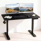 Scrivania Elettrica Regolabile in Altezza, per Casa e Ufficio, Tavolo per Computer 55'' Sollevabile, Nera