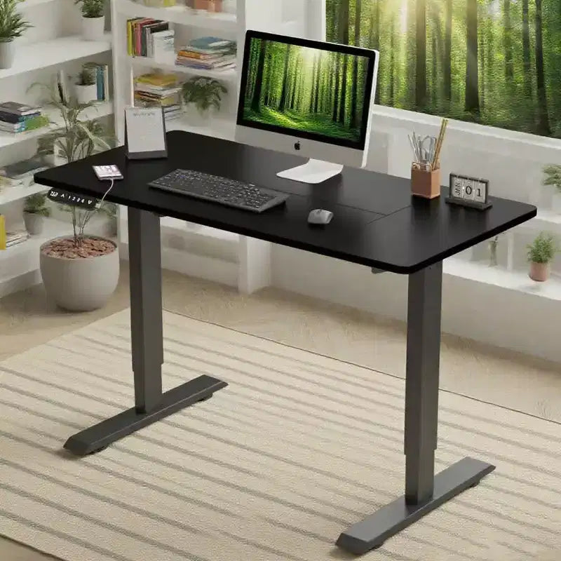 Scrivania Elettrica Regolabile in Altezza, per Casa e Ufficio, Tavolo per Computer 55'' Sollevabile, Nera