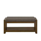 Panca Accent con scarpiera a ripiano inferiore, panca imbottita, panca moderna e compatta da fondo letto con contenitore