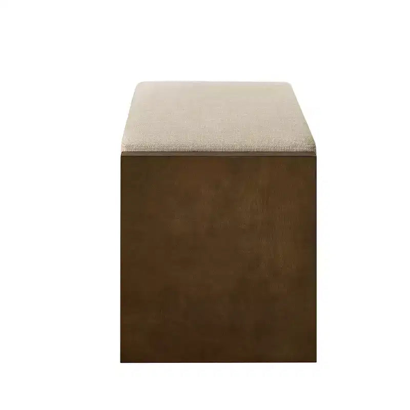 Panca Accent con scarpiera a ripiano inferiore, panca imbottita, panca moderna e compatta da fondo letto con contenitore