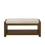 Panca Accent con scarpiera a ripiano inferiore, panca imbottita, panca moderna e compatta da fondo letto con contenitore