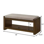 Panca Accent con scarpiera a ripiano inferiore, panca imbottita, panca moderna e compatta da fondo letto con contenitore