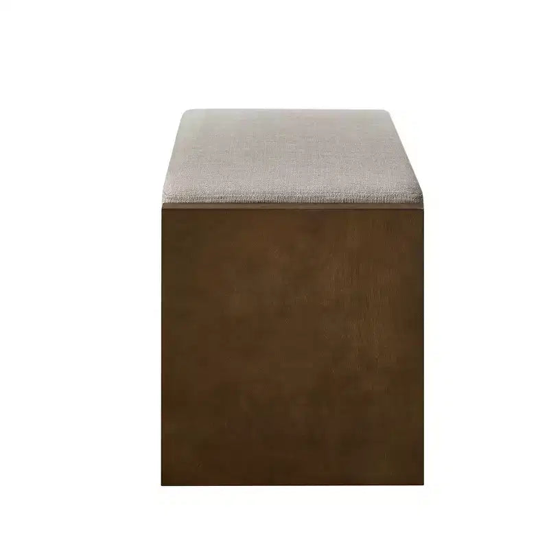 Panca Accent con scarpiera a ripiano inferiore, panca imbottita, panca moderna e compatta da fondo letto con contenitore