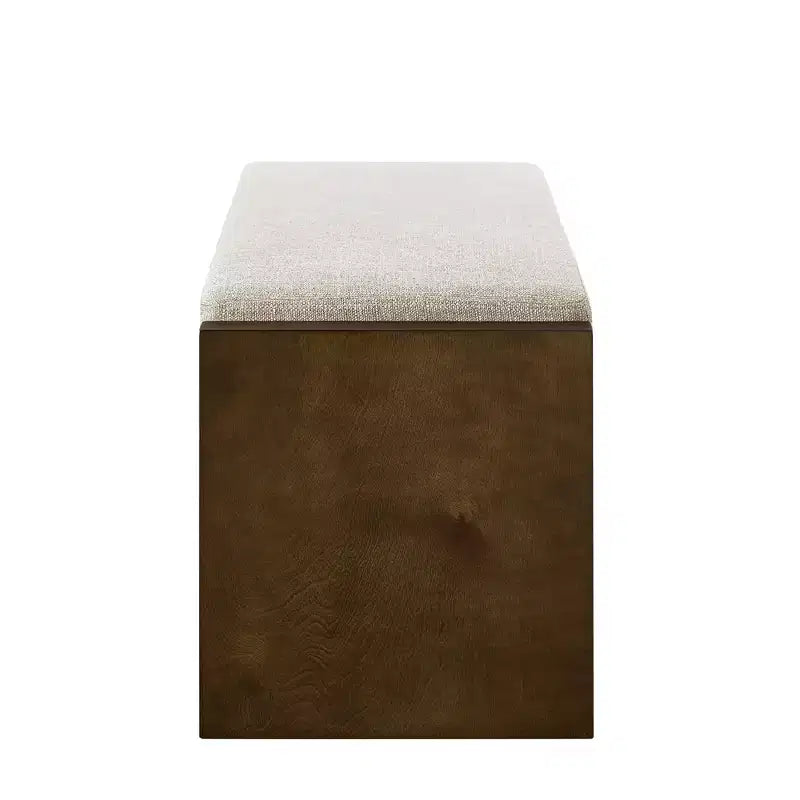 Panca Accent con scarpiera a ripiano inferiore, panca imbottita, panca moderna e compatta da fondo letto con contenitore