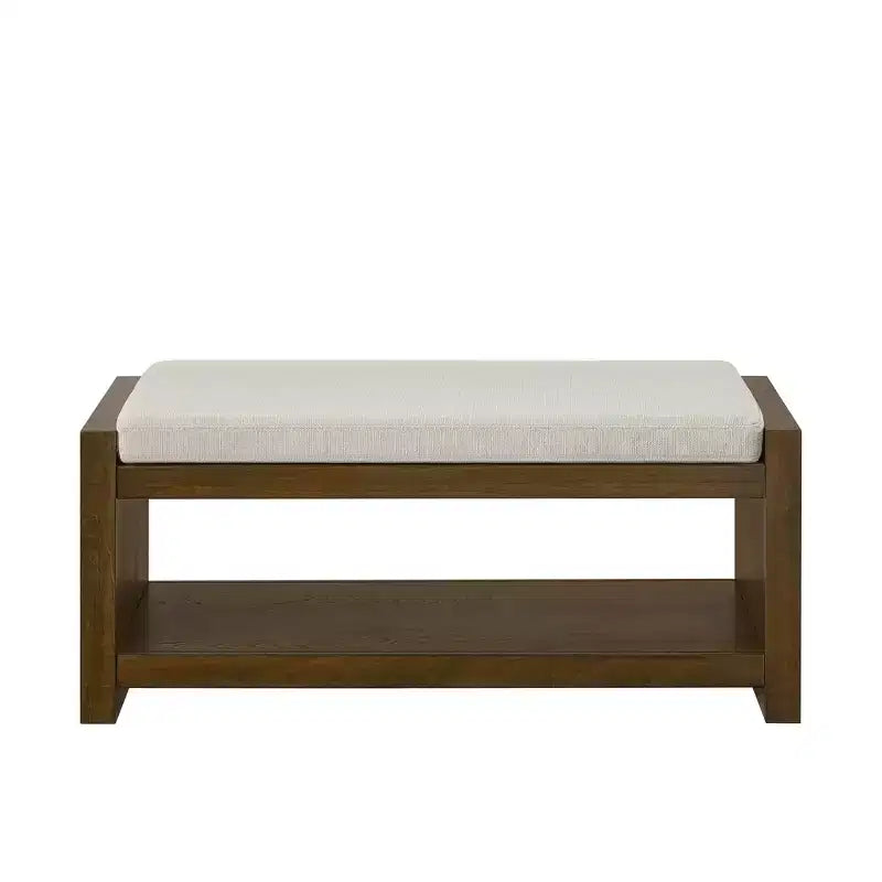 Panca Accent con scarpiera a ripiano inferiore, panca imbottita, panca moderna e compatta da fondo letto con contenitore