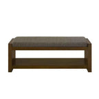 Panca Accent con scarpiera a ripiano inferiore, panca imbottita, panca moderna e compatta da fondo letto con contenitore