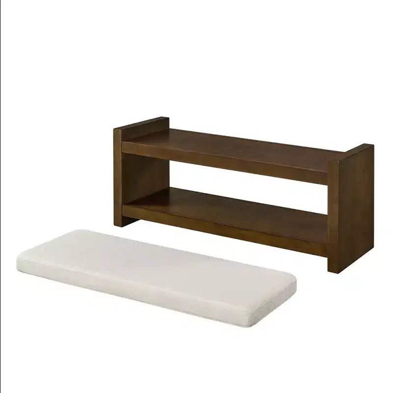 Panca Accent con scarpiera a ripiano inferiore, panca imbottita, panca moderna e compatta da fondo letto con contenitore