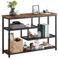 Vintage-Style Tempered Glass Console Table