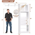 Sistema per armadio Besiost 20-60 con anta Visualize e cassetti in legno