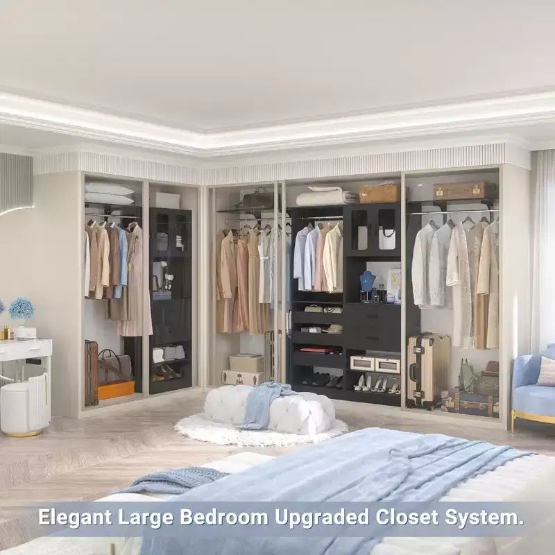 Besiost 80-120 Sistema per armadio con anta e cassetti in legno
