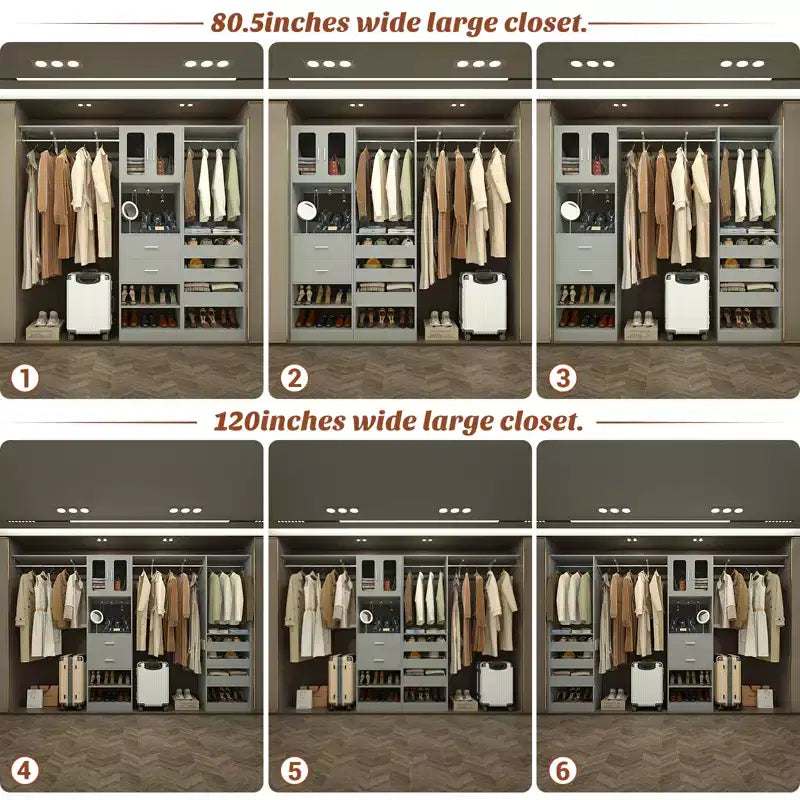 Besiost 80-120 Sistema per armadio con anta e cassetti in legno