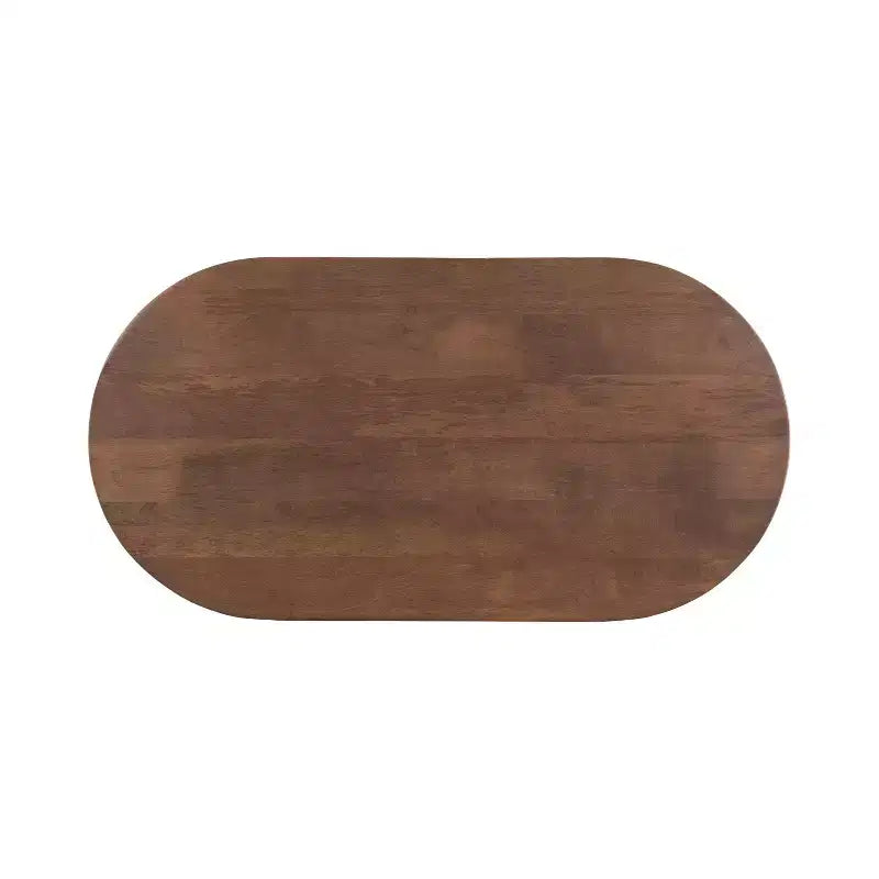 Tavolino ovale in legno Kate and Laurel Conan, 38x20x17, marrone noce