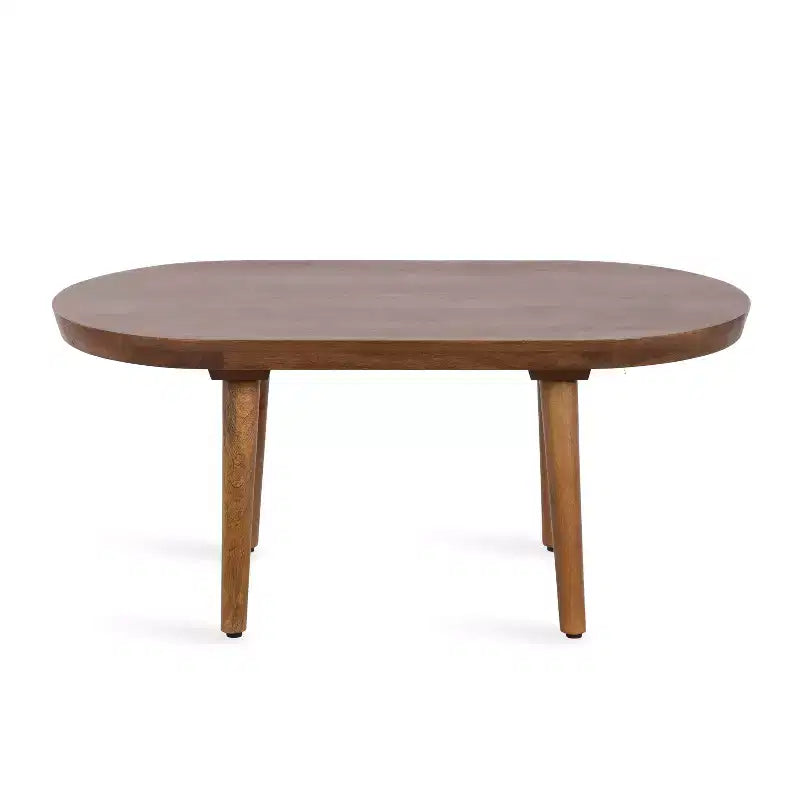 Tavolino ovale in legno Kate and Laurel Conan, 38x20x17, marrone noce