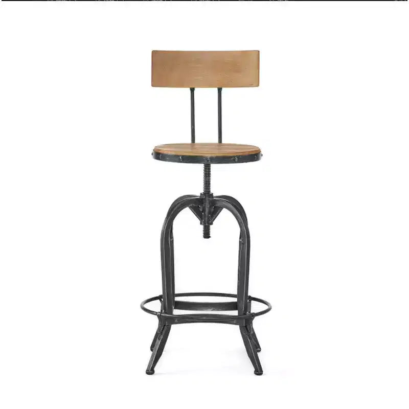 Natural Solid Wood Fir Bar Stool