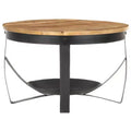 vidaXL Coffee Table Brown, Black Rough mango wood, iron Medium Durable - 26.8 x 16.9 solid mango wood