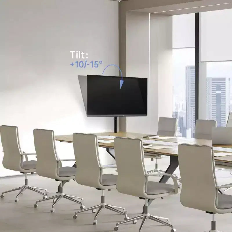 Carrello TV mobile PERLESMITH con ruote per TV LCD/LED/OLED da 32-60 pollici, ripiano regolabile in altezza, supporta fino a 40 kg, VESA massimo 400x400 mm