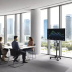 Carrello TV mobile PERLESMITH con ruote per TV LCD/LED/OLED da 32-60 pollici, ripiano regolabile in altezza, supporta fino a 40 kg, VESA massimo 400x400 mm