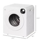 Asciugatrice compatta da 1300W, asciugabiancheria portatile con cestello in acciaio inossidabile da 90 litri, asciugatrice elettrica a carica frontale