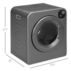 Asciugatrice compatta da 1300W, asciugabiancheria portatile con cestello in acciaio inossidabile da 90 litri, asciugatrice elettrica a carica frontale