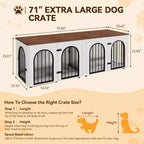 Mobile-Cuccia per Cani Moderna, Cuccia Grande da Interno in Legno, Divisorio Rimovibile, Divisorio, Cuscini, Ante, per Soggiorno, Casa